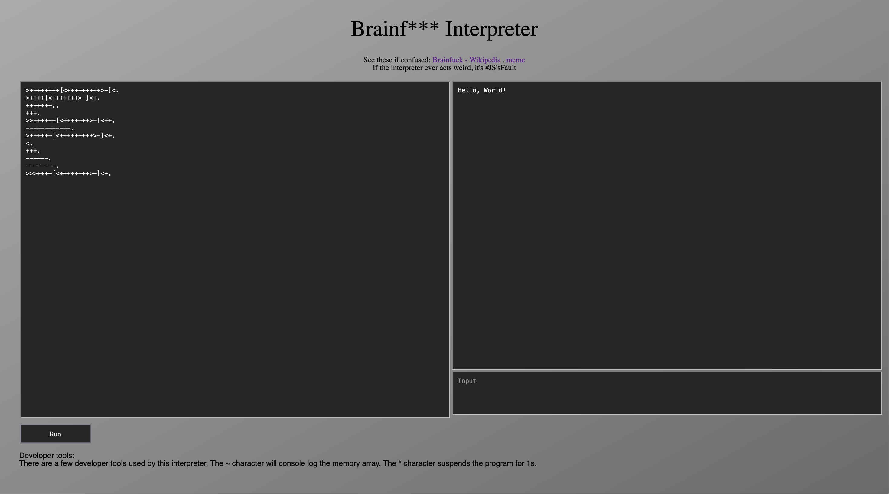 BF Interpreter